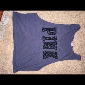 PINK Sequin crop top